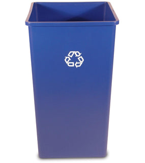 RUBBERMAID Rubbermaid Square Recycling Container FG395973 BLUE 1 Each-MDL-RUB395973BLU