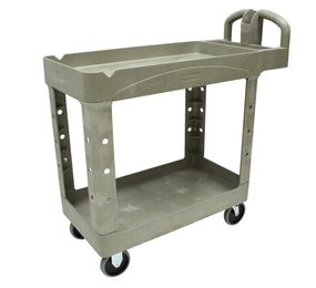 Rubbermaid Plastic Utility Carts w/Shelves by Rubbermaid FG450088 BEIG - 1.0 Each