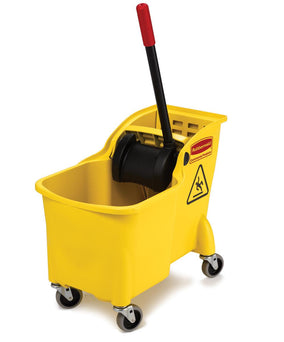 Rubbermaid Tandem 31 Qt. Bucket and Wringer Combo - RUB7380YEL