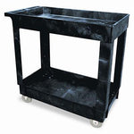 Rubbermaid Plastic Utility Carts w/Shelves by Rubbermaid - RUB9T6600BLA