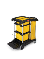 Rubbermaid Plastic Cleaning Carts - RUB9T73BLA
