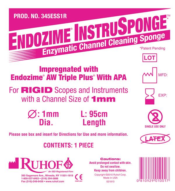 Ruhof Healthcare Endozime InstruSponge For Rigid / Take-apart Instruments 345ESS1R - 100.0 Each - MDL-RUH345ESS1R