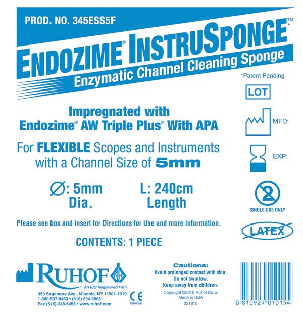Ruhof Healthcare Endozime InstruSponge For Flexible Instruments 345ESS5F - 100.0 Each