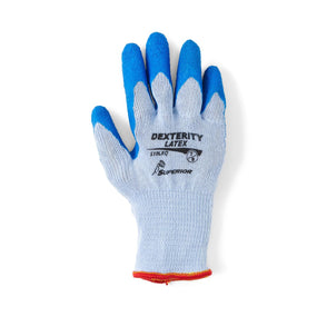 Superior Glove Works Ltd Dexterity Cotton-Poly Gloves with Latex Palm S10LXQ-7 12.0 Pair-MDL-S10LXQ-7