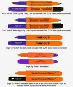 ANSELL HEALTHCARE 2-in-1 &amp; 4-in-1 Time Out Dual Tip/Dual Ink Skin/Permanent Markers 1041-LR 1 Each - MDL-SAD1041LRH