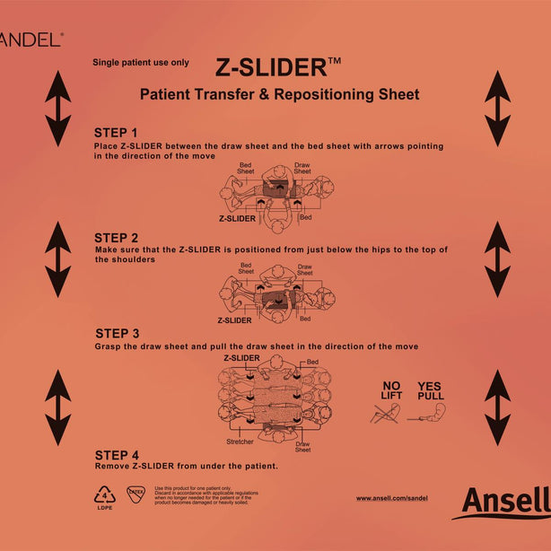 Ansell Healthcare Z-Slider Patient Transfer Sheet and Wall Dispensers 2103 - 60.0 Each