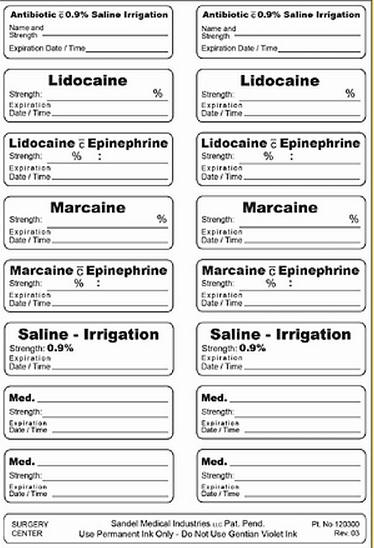 Ansell Healthcare Sandel Correct Medication Labeling Systems 3300 - 50.0 Each