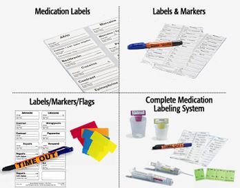 Ansell Correct Sandel Medication Labeling System, Flags Only, Sterile, 4 Flags - Orange, Red, Yellow, Blue - SAD3305