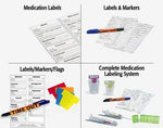 Ansell Correct Sandel Medication Labeling System for O. R., Sterile, 2 Sheets of 24 Preprinted Labels, 4-in-1 Marker, 1 Specimen Zone - SAD3334P