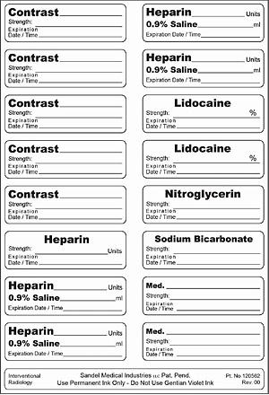 Ansell Healthcare Sandel Correct Medication Labeling Systems - SAD3350