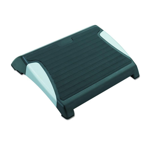 Safco Restease Adjustable Footrest, 4 Angles, Black / Silver, 15-1/2"w x 13-3/4"d x 3-1/4" to 5"h - SAF2120BL