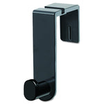 Safco Double-Hook Plastic Coat Hook, 1 Hook, Black, 1-3/4" x 5-1/4" x 4" - 4224BL - 1 Each