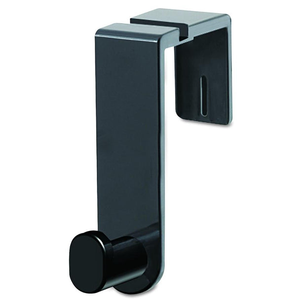 Safco Double-Hook Plastic Coat Hook, 1 Hook, Black, 1-3/4" x 5-1/4" x 4" - 4224BL - 1 Each