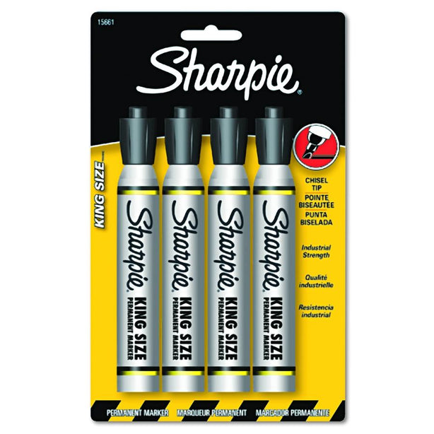 Sharpie King Size Permanent Marker - 15661PP - 4 Each - MDL-SAN15661PP