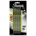 Sharpie: Black 0.8 mm Water-Resistant Pen, Plastic - 1742661 - 4 Each