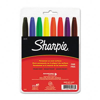 Sanford Ink Company Sharpie Fine Point Permanent Markers 30078 8.0 Each-MDL-SAN30078