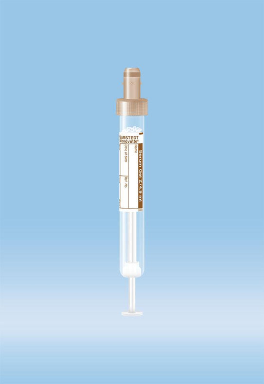 S-Monovette 4.9 mL Z-Gel Serum Gel with Clotting Activator - 04.1935.001 - 500 Each - MDL-SAR041935001