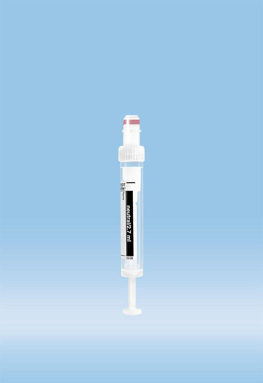 S-Monovette, 2.7ML, Neutral, Strl, 2.7 mL FE - 05.1729.001 - 500 Pack