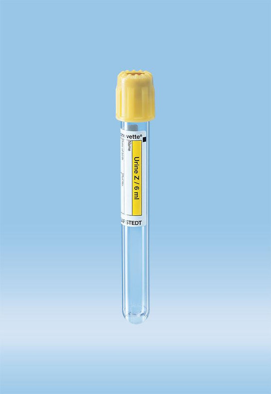 Sarstedt V-Monovette, Urine Tb, 6ML, 13X100, Rnd Base - SAR112352001