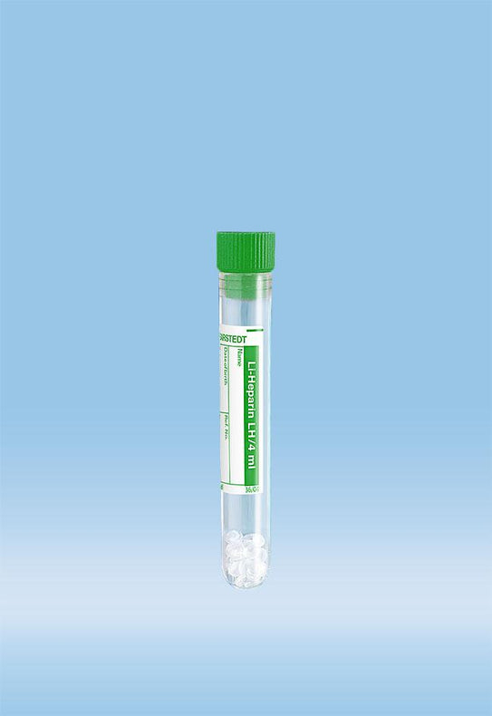 Sarstedt Base Polypropylene with Push Caps Tube, Blood, Round, 4ML, 75X12, Pp, Li Hep - SAR36336100
