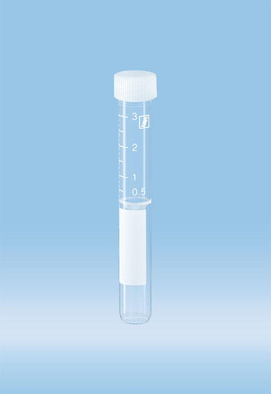 Sarstedt Conical Skirted Base With Screw Cap 62.617 Tube, Fcbr, 3.5ML, 13X92MM, Pp, Sc, Print, Gwb - MDL-SAR62617 - 1000 Each