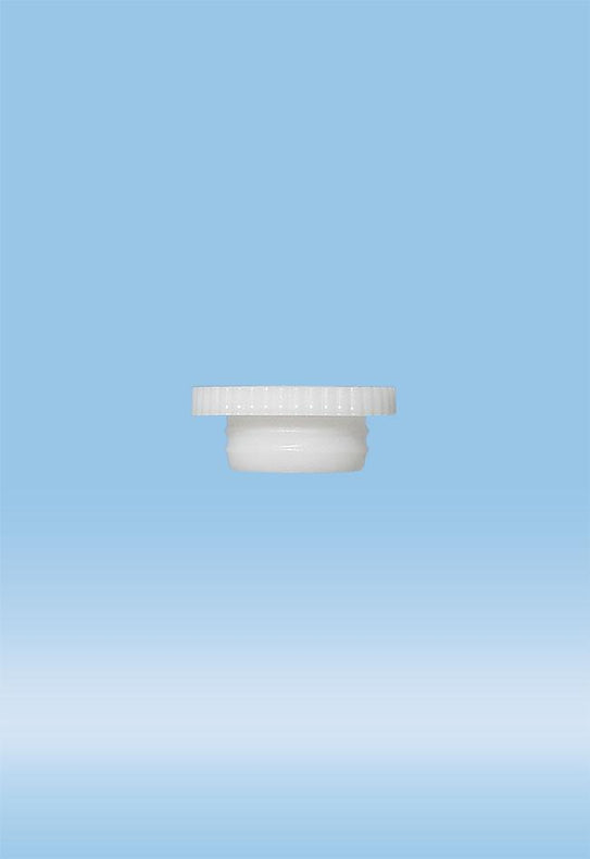 Sarstedt Micro Cap, Push, LDPE, for 11.5-12 mm Tubes, White - SAR65108