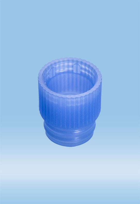 Sarstedt 13mm Push Cap Stopper, Tube, 13 mm, Blue, Pk/1000 - 65.806.306 - 1000 Each