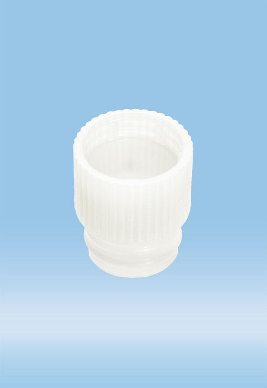 Sarstedt 13mm Cap, Push, for 13 mm Tube, Polyethylene, White - 65.806.312 - 10000 Pack