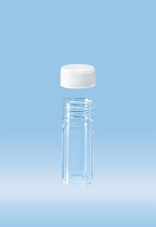 SARSTEDT INC Flat Bottom 7 mL Tube with White Cap and Rubber O-Ring Seal 71.9923.610 1000 Pack - MDL-SAR719923610