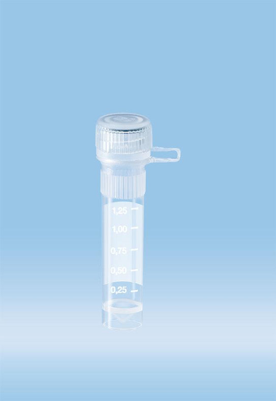 Sarstedt Without Micro Tube with Screw Cap, 2 mL, Polypropylene, Conical Base with Skirted Base, Graduations and Writing Block, PCR Performance Tested, LP - SAR72694416