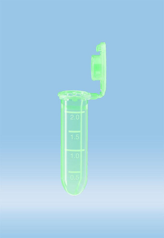 Sarstedt Safe Seal MicroTube Micro Tube, 2ML, Pp, Safeseal, Green, 250/BG - SAR72695005