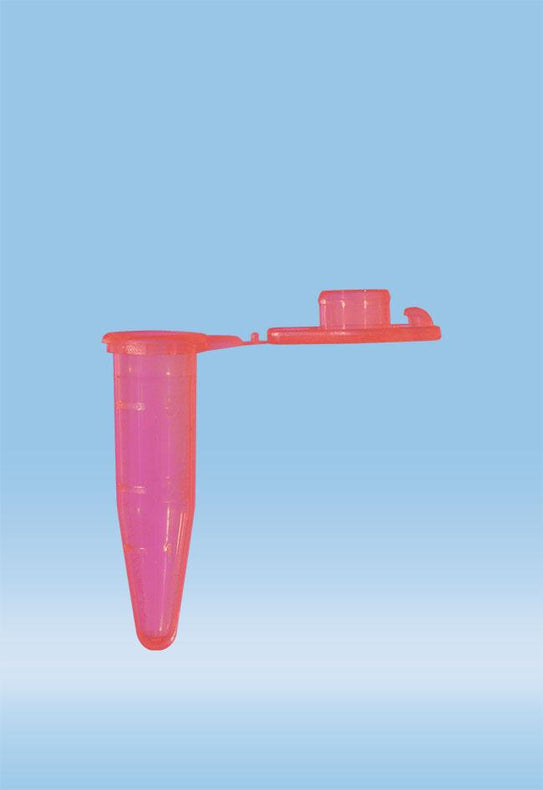 Sarstedt Safe Seal MicroTube Micro Tube, 0.5ML, Pp, Safeseal, Red - SAR72704002