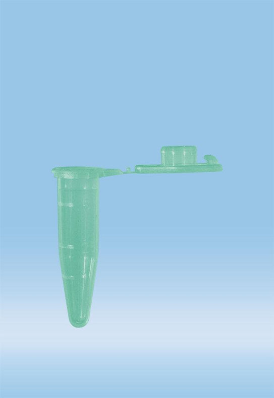Sarstedt Safe Seal MicroTube Micro Tube, 0.5ML, Pp, Safeseal, Green - SAR72704005