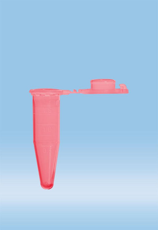 Sarstedt Safe Seal Conical WithCap Micro Tube, 1.5ML, Pp, Safeseal, Red - 72.706.002 - 2000 Pack