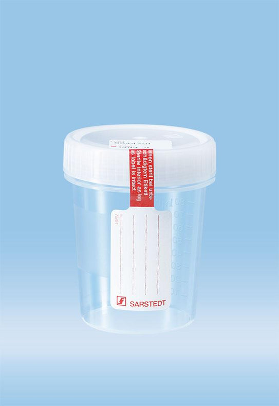 SARSTEDT INC 100ml PP Disposable Urine Cup 75.562.105 200 Each - MDL-SAR75562105
