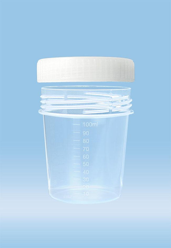 Cup, SC, Urine, 57X76MM, 100ML, and Sputum Collection Containers with Screw Caps - 75.562.300 - 250 Each