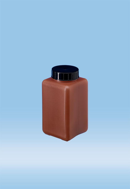 Sarstedt Black PE Urine Container with Screw Cap, 1/4" L, Brown - SAR77582