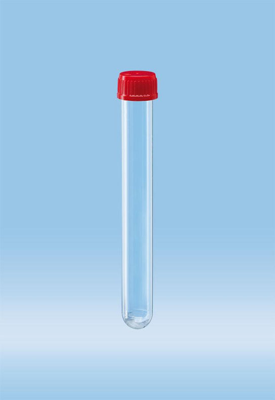 Sarstedt with Screw Cap Tissue Culture Tube, 15 mL, Round Base, 125 x 16 mm, Polystyrene, Sterile, 5 per Pkg - 83.9923.945 - 1000 Pack