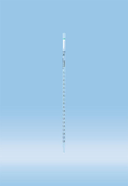 Sarstedt Clear Polystyrene Pipette Pipet, Serological, 2ML, Ind Wrp, St, Green - SAR861252001