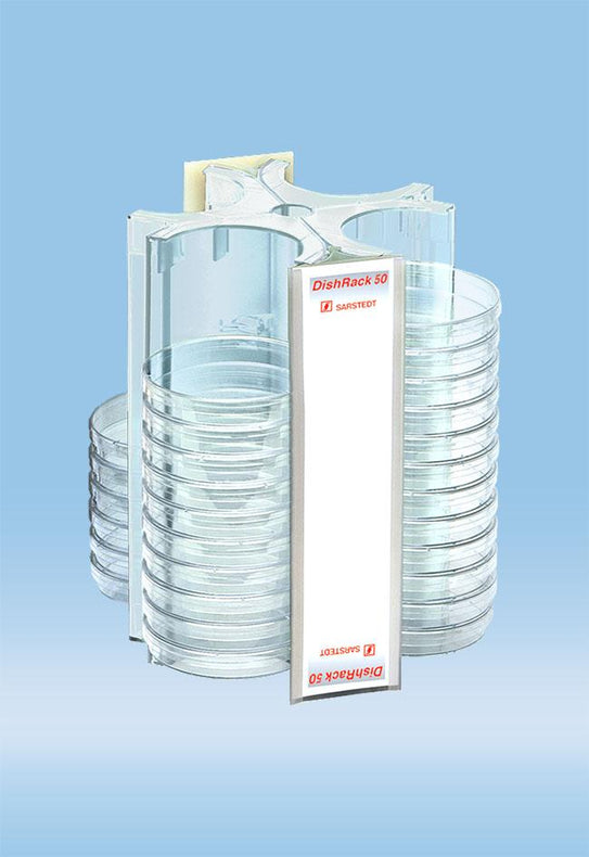 Sarstedt Holder, Petri Dish, Dishrack 50, Neutral - SAR931647