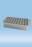 S-Monovette Block Rack with Handle, Gray, D17 and without - 93.851 - 12 Pack