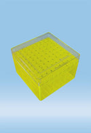 Sarstedt Storage Cryo Box, Tall, 81 Tubes, Yellow - SAR93875481