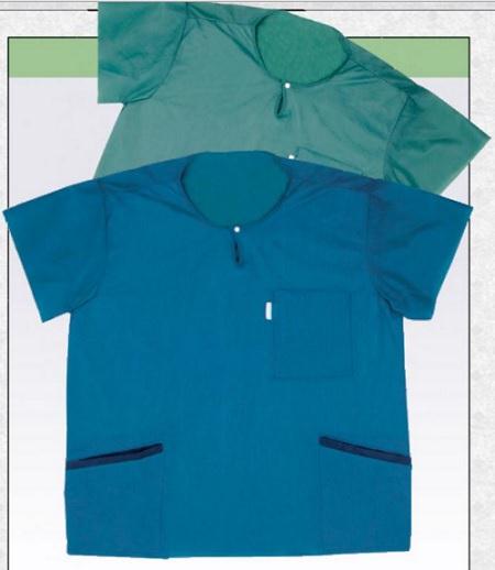 Molnlycke Us Extra-Comfort BARRIER Disposable Three-Pocket Scrub Shirt, Green, Size L - 18630 - 1 Each