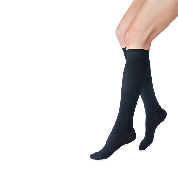 Closed Toe Compression Stocking, Knee High, 20-30 mmHg, Black, Size M, Jobst Knee-High 20-30mm/Hg - 114731