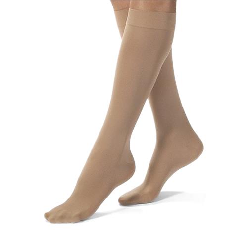 Bsn Medical Jobst Opaque Knee-High Stockings, Closed Toe, 20 mmHg to 30 mmHg, Natural, Petite, Size S - 115614