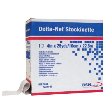 Bsn Medical Delta-Net Orthopedic Synthetic Stockinette, White, 1" x 25 yd. - 6861 - 2 Roll