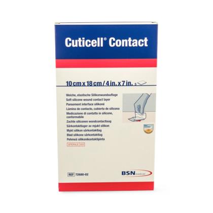 Bsn Medical Silicone Cuticell Contact Sterile Wound Dressing, 4" x 7" - 7268002 - 5 Each