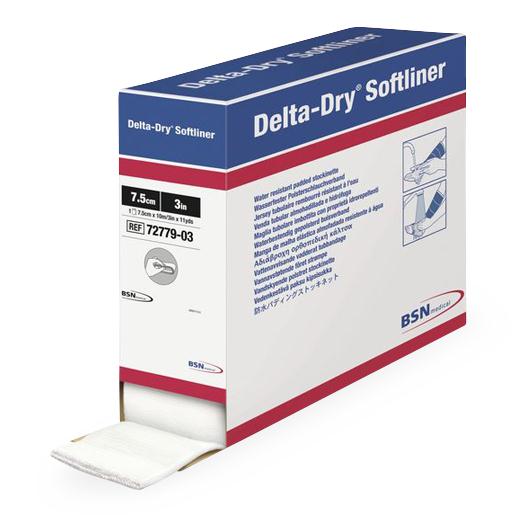 Bsn Medical Delta-Dry Padded Softliner Stockinette, 3" - 7277903 - 1 Roll