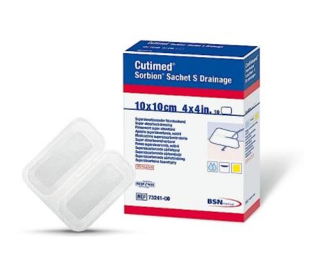 BSN MEDICAL INC Cutimed Sorbion Sachet S Drainage Dressing 7324100 10 Each - MDL-SCS7324100