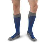 Bsn Medical Jobst Compression Sports Knee-High Closed Toe Socks, 15-20 mm Hg, Blue, Size M - 7528951